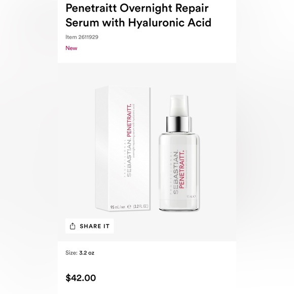 Penetraitt Overnight Repair hair Serum with Hyaluronic Acid - Picture 2 of 7